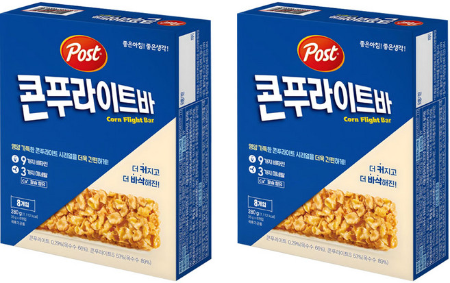 포스트 콘푸라이트바 8p, 280g, 2개