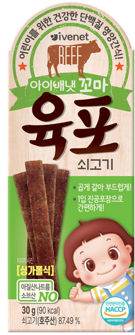 아이배냇 꼬마 육포, 쇠고기, 30g, 1개
