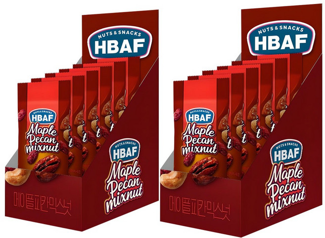 바프 넛츠앤스낵스 메이플피칸 믹스넛, 30g, 12개
