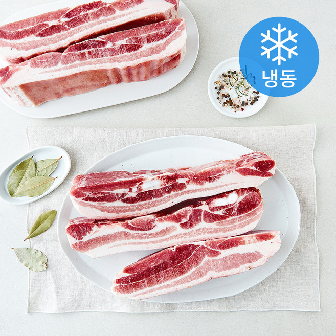 네덜란드산 미박 삼겹살 수육용 (냉동), 2개, 5kg