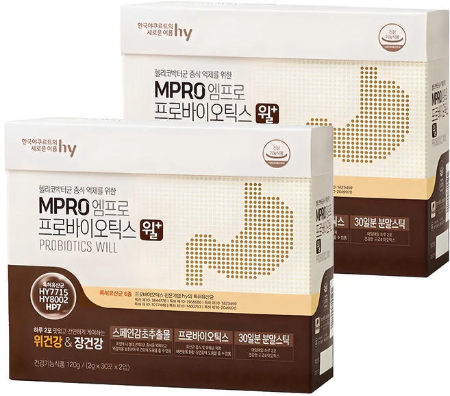 엠프로 프로바이오틱스 윌 플러스 유산균, 120g, 2개 - 쿠팡