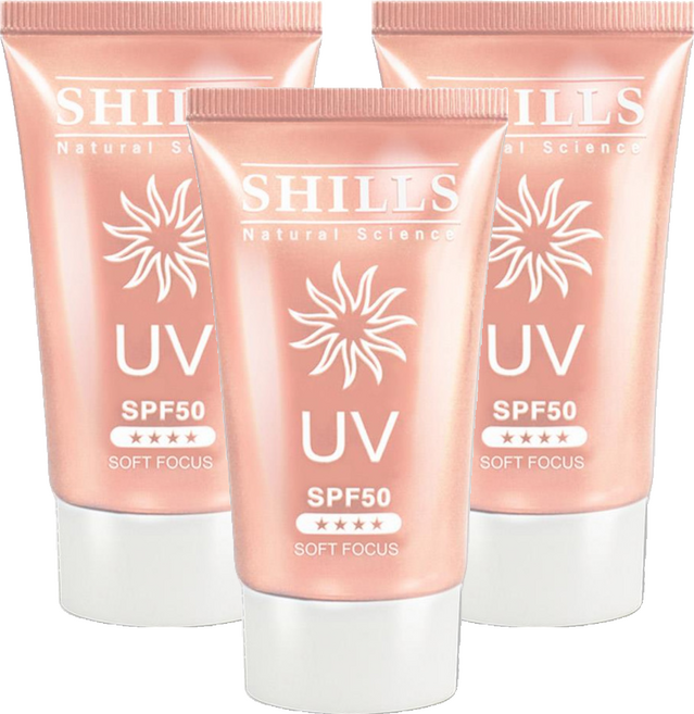 SHILLS 舒兒絲 很耐曬超清爽美白美肌柔護防曬凝乳 SPF50, 40ml, 3件
