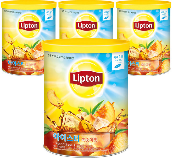 립톤 아이스티 믹스 복숭아맛, 1.5kg, 1개입, 4개