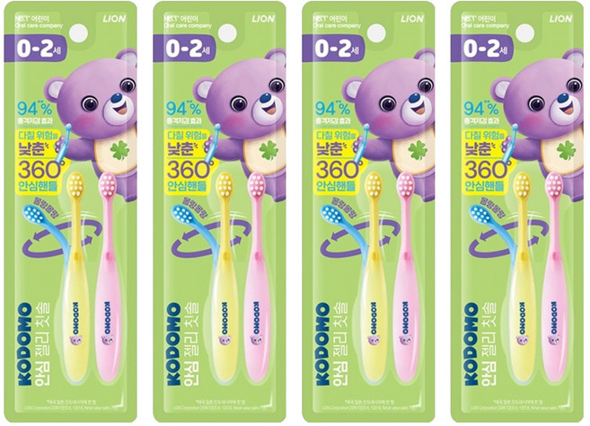 코도모 안심 젤리 영유아칫솔, 랜덤 발송, 2개입, 4개