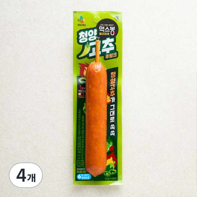 맥스봉 청양고추 후랑크, 80g, 4개