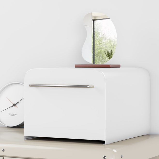 하비티 철제슬라이딩 수납함, 화이트, 1개