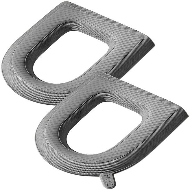마크툴 욕실용 고리형 변기 커버, 그레이, 2개