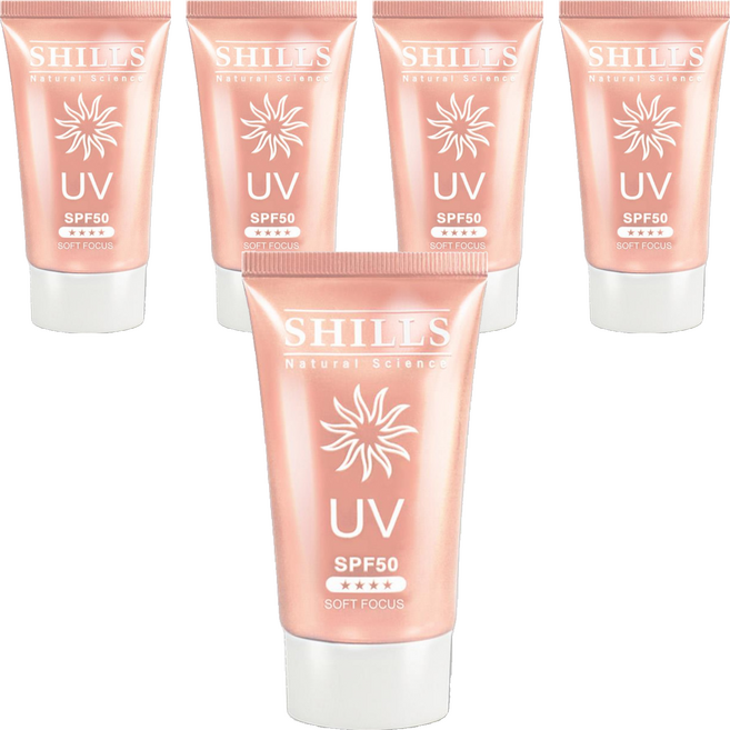 SHILLS 舒兒絲 很耐曬超清爽美白美肌柔護防曬凝乳 SPF50, 40ml, 5件