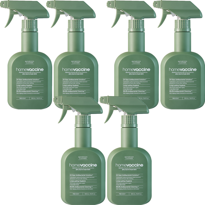 홈백신 항균지속 욕실 세정제, 6개, 500ml