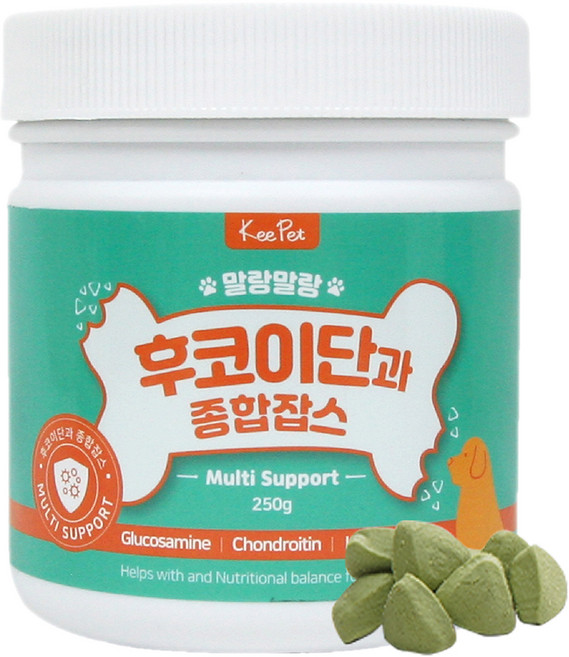 킵펫 강아지 말랑말랑 후코이단 잡스 영양제, 250g, 종합영양제, 1개