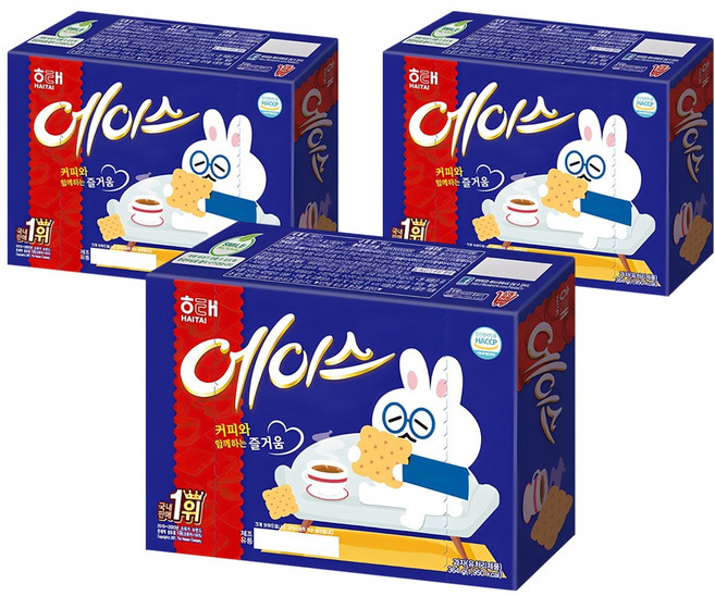 해태제과 에이스 과자, 364g, 3개