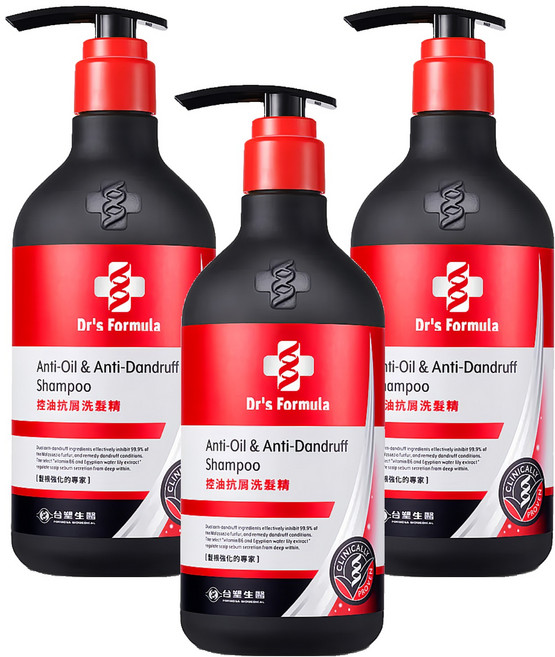 台塑生醫 控油抗屑洗髮精, 580g, 3瓶