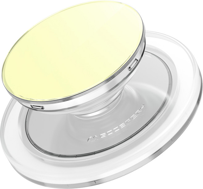 구스페리 원형 맥세이프 톡 휴대폰 거치대, 옐로우, 1개