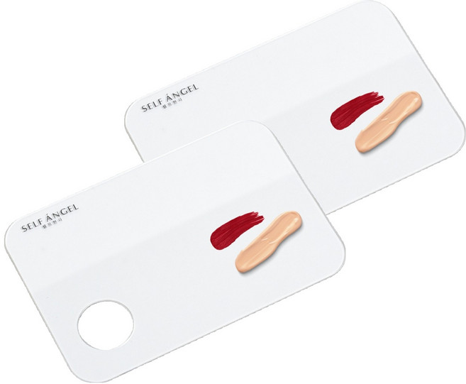 셀프천사 파운데이션 메이크업 네일 믹싱 아크릴 팔레트 L, 투명, 2개