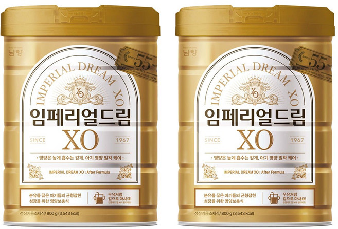임페리얼드림XO 애프터 포뮬러 분유 5단계, 800g, 2개