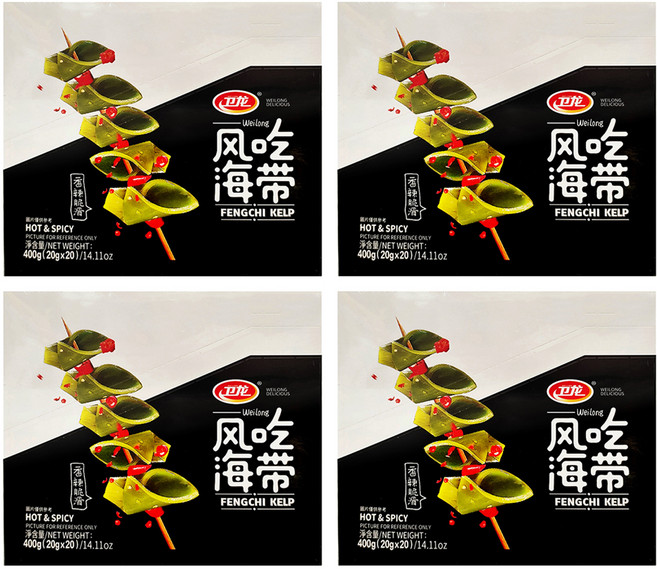 衛龍 風吃海帶 20包, 400g, 4盒