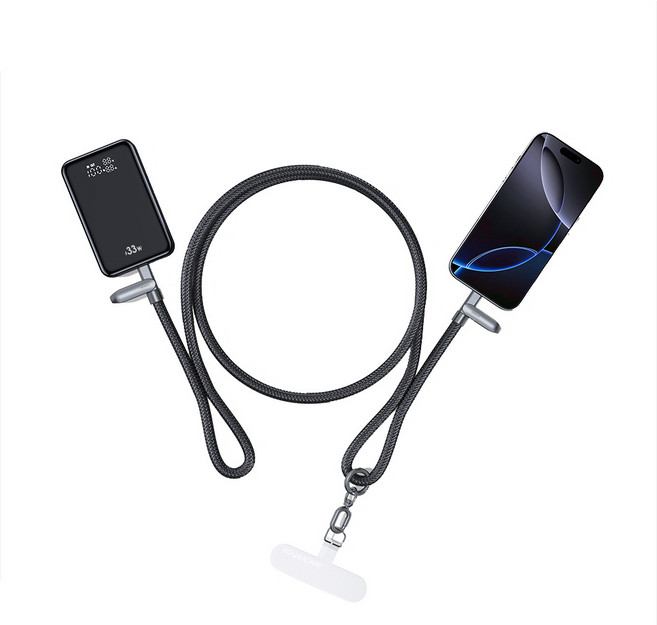 XUNDD 訊迪 240W手機頸掛編織傳輸充電線 C to Lightning, 1200MM, 黑色, 1條