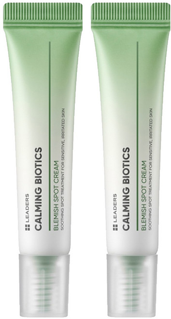 리더스 카밍 바이오틱스 블레미쉬 스팟 크림, 2개, 15ml