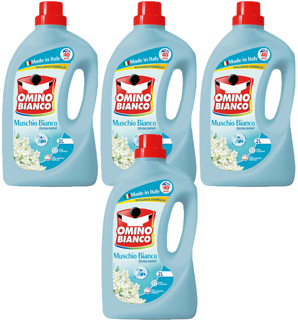 오미노비앙코 네이처프레쉬 무스키오비앙코 액상세제 본품, 2L, 4개