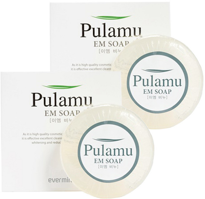 풀라무 에버미라클 EM 투명 프리미엄 발효비누, 102g, 2개