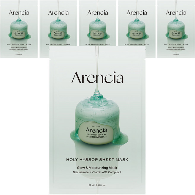 Arencia 聖潔薄荷面膜, 1入, 6個