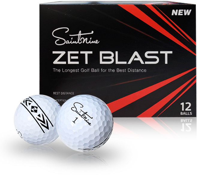 세인트나인 ZET BLAST 골프공 3피스, 화이트, 12개입, 1개