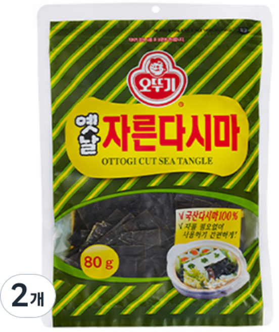 오뚜기 옛날 자른 다시마, 80g, 2개