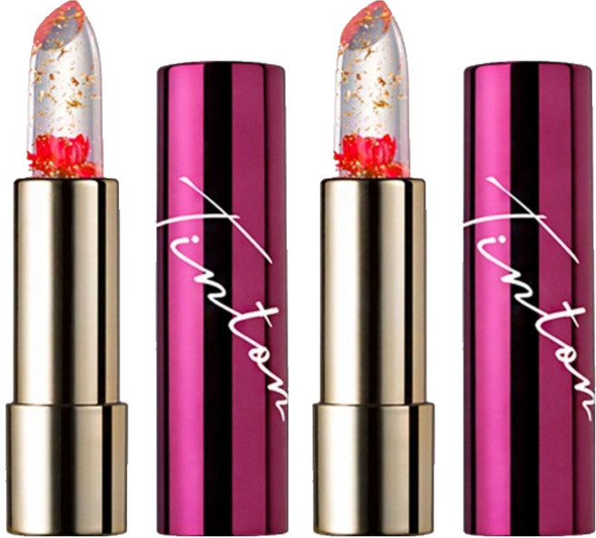 틴톤 꽃 립스틱, 2개, 스칼렛레드