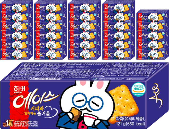 해태제과 에이스 과자, 121g, 40개