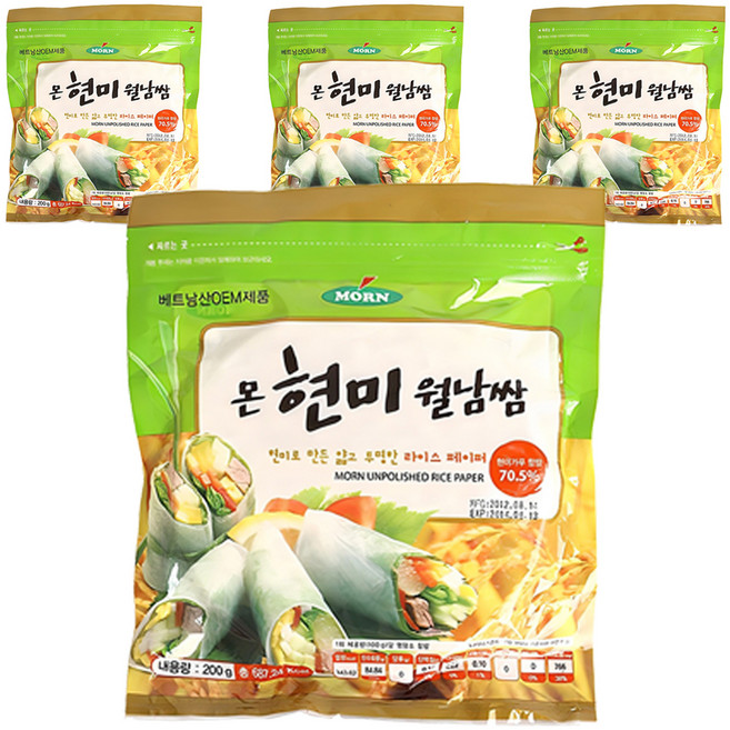 MORN 현미 월남쌈, 200g, 4개