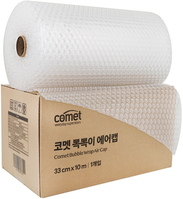 코멧 국내생산 다용도 뽁뽁이 에어캡 33cm x 10m, 1개