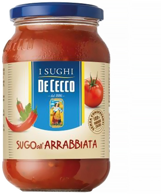 DE CECCO 得科 蕃茄香料義大利麵醬 辣味, 400g, 1罐