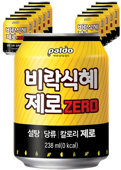 팔도 비락식혜 제로, 238ml, 12개