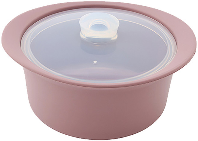 홈하우스 실리콘 전자레인지 찜기 1200ml, 다크핑크, 1개
