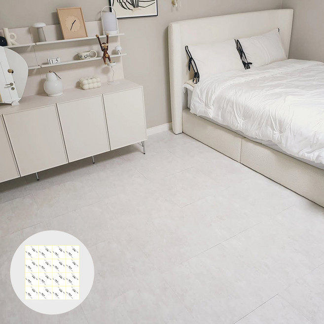 시트몰이 두꺼운 3T 데코타일 45.5 x 45.5 cm 6p + 스티커 32p 세트, 소프트 스톤, 1세트