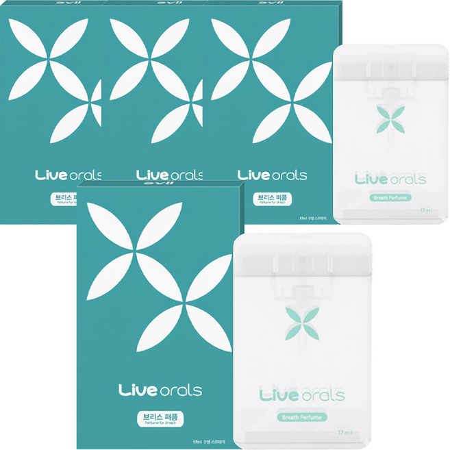 라이브오랄스 브리스퍼퓸 구강스프레이, 17ml, 4개
