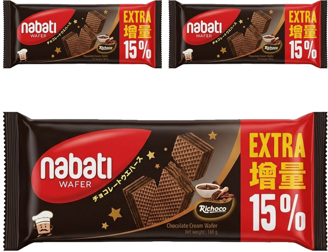 nabati 巧克力風味威化餅, 168g, 3包