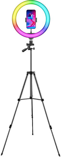 조이트론 RGB 링 라이트 조명 30cm + 휴대폰 홀더 삼각대 세트, 1세트, LD50(링 라이트)