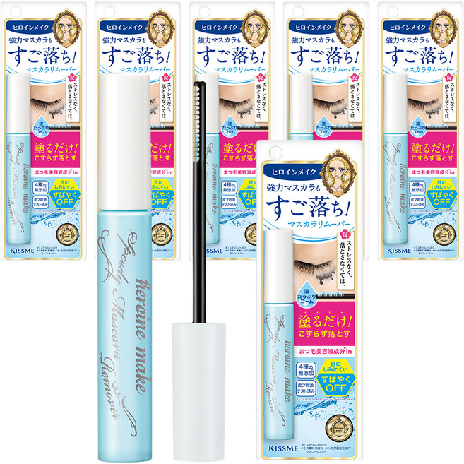 키스미 히로인 메이크 스피디 마스카라 리무버, 6ml, 6개