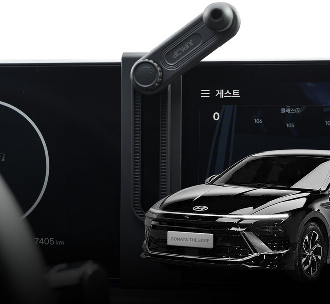 주파집 쏘나타 디 엣지 DN8 전용 핸드폰 거치대 마운트, 1개, 블랙