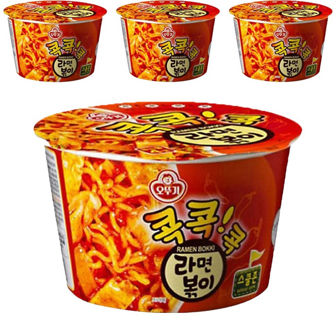 오뚜기 콕콕콕 라면볶이 용기 120g, 4개