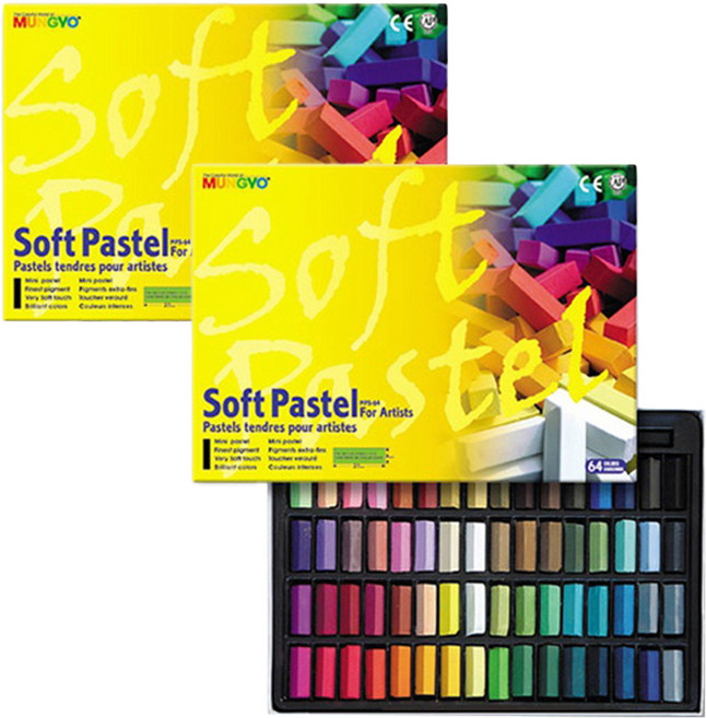 문교 사각 파스텔 MPS-64 랜덤발송, 64색, 2세트