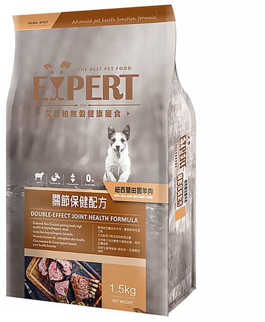 福壽實業 EXPERT 艾思柏 成犬 無穀配方狗飼料, 田園羊肉, 1.5kg, 1袋