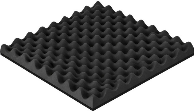 Delirium 阻燃壁掛式 臥室 錄音室 隔音 防音 吸音材 雙層泡棉 100cm x 1000cm x 厚度 3cm, 黑色, 1個