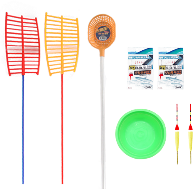 콤비 프리미엄 빙어 견지 2인용 풀패키지, 혼합 색상