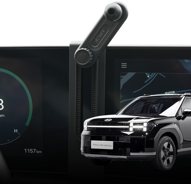 주파집 디 올 뉴 싼타페 MX5 전용 디스플레이 핸드폰 거치대 마운트, 1개, 블랙