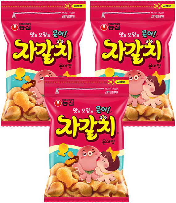 농심 자갈치, 300g, 3개