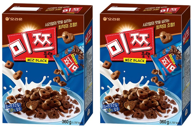 오리온 미쯔블랙 시리얼, 360g, 2개
