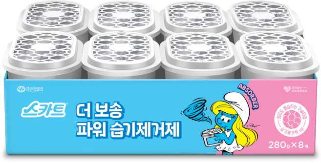 스카트 더 보송 파워 습기제거제 본품, 280g, 8개