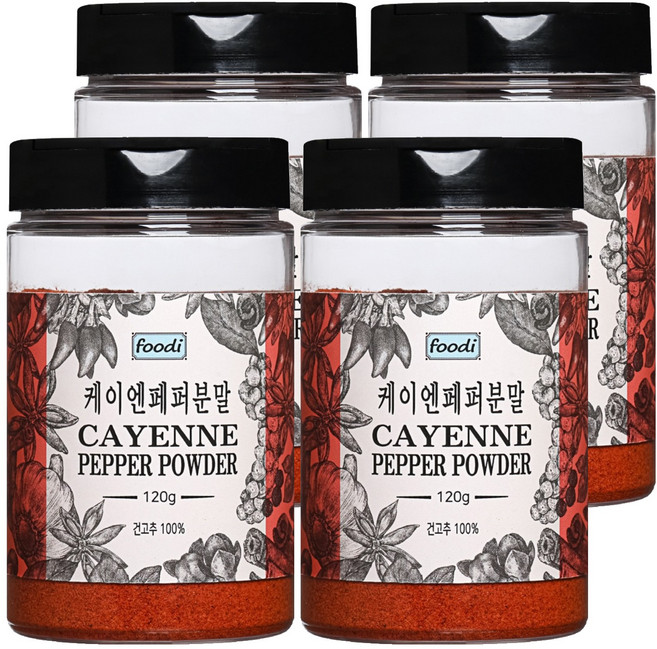 foodi 케이엔페퍼분말, 120g, 4개